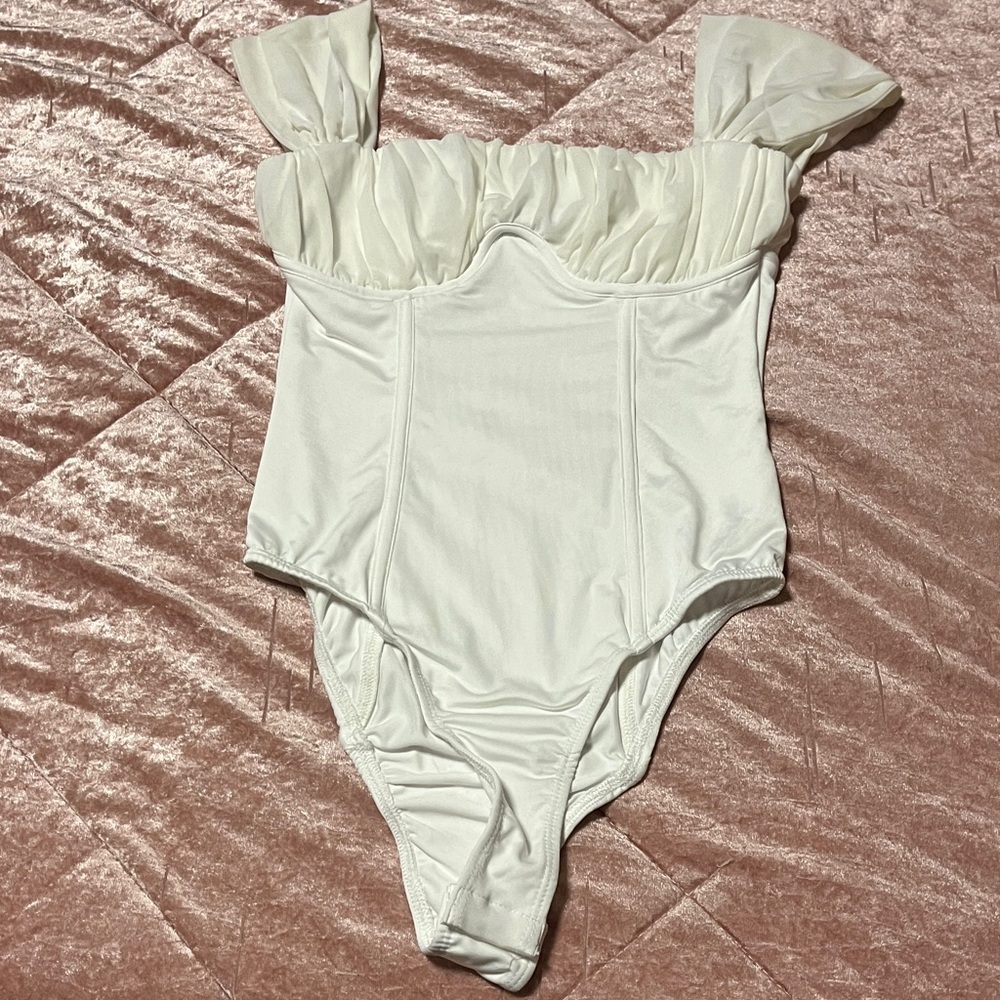 Princess Polly Cream Kids Bodysuit